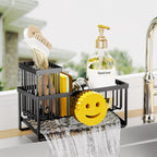 Smiley Face Kitchen Sink Caddy with Drainage