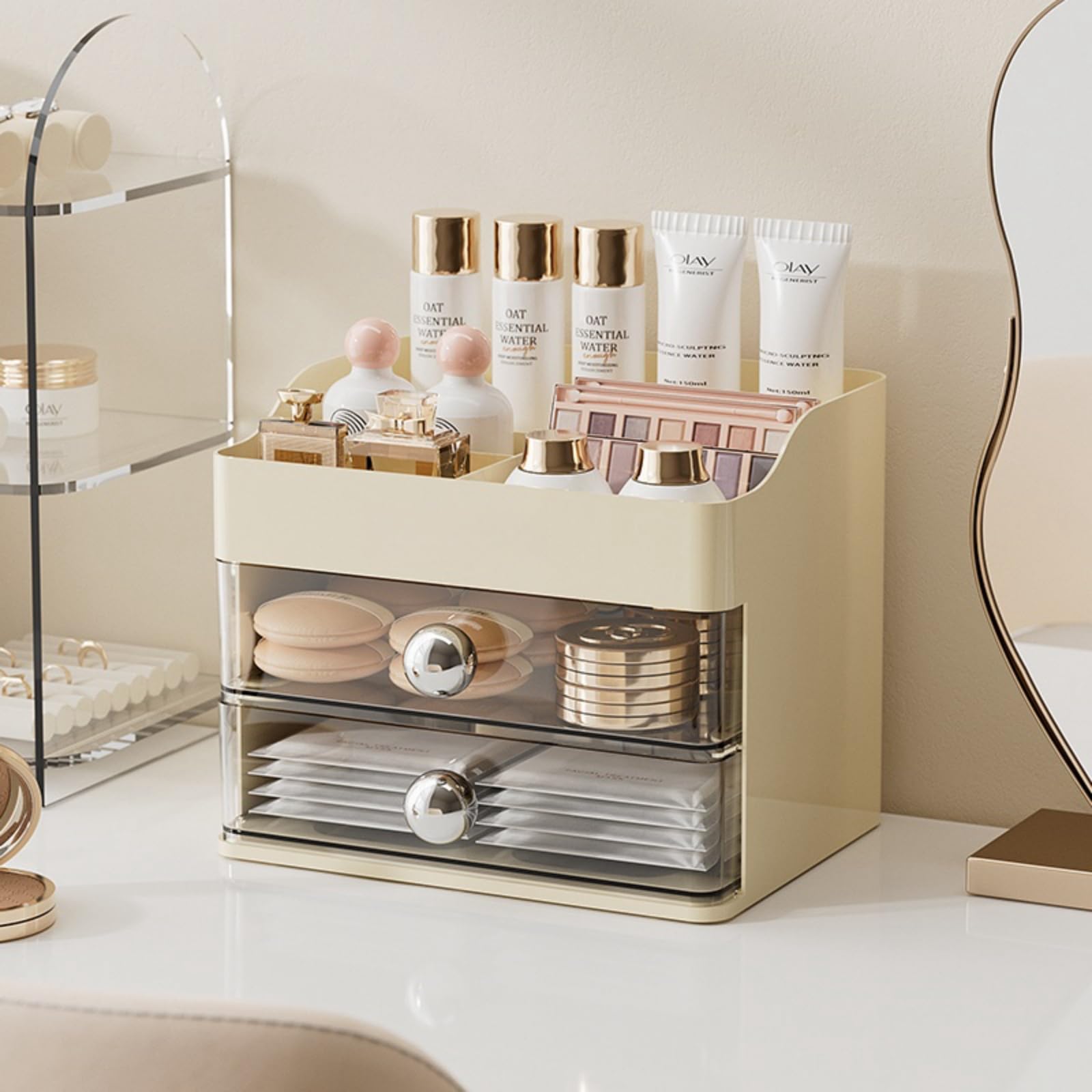 Vanity Cosmetic Case with Drawers