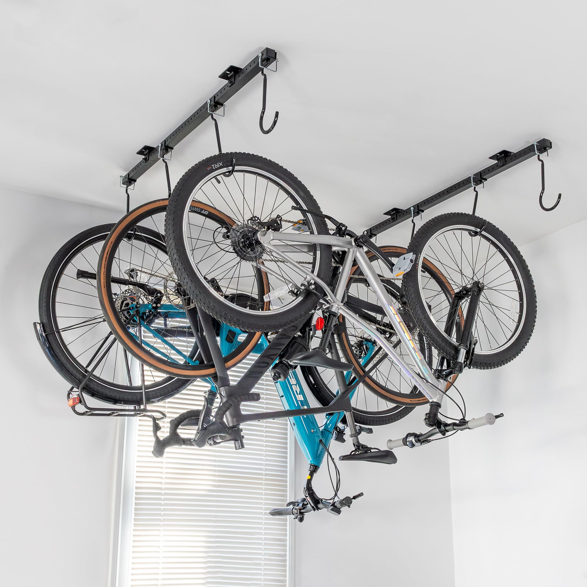 Teal Triangle Mounted Bike Rack
